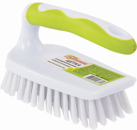 Щетка универсальная ЛЮБАША "Утюжок", 8,5х6,5х15 см, ручка с ПВХ-покрытием, 603632