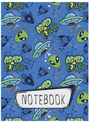 Блокнот МАЛЫЙ ФОРМАТ (75x105 мм), А7, 40 л., гребень, фольга, TWIN лак, клетка, "МИКС 4" (6 видов), 099111