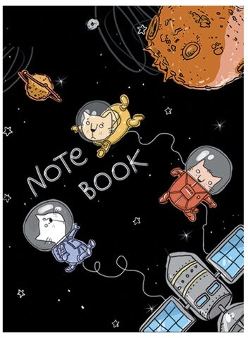 Блокнот МАЛЫЙ ФОРМАТ (75x105 мм), А7, 40 л., гребень, фольга, TWIN лак, клетка, "МИКС 4" (6 видов), 099111