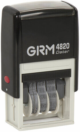 Датер-мини месяц буквами, оттиск 22х4 мм синий, GRM 4820, 124361131