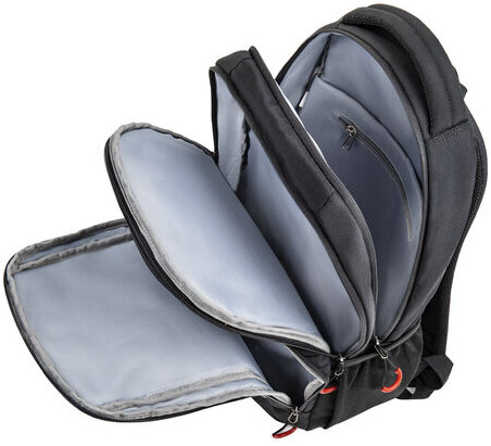 Рюкзак BRAUBERG URBAN универсальный, 3 отделения, светоотражающий принт, "Darkness", черный, 45х30х14 см, 270754