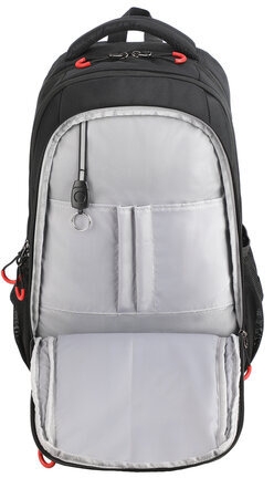 Рюкзак BRAUBERG URBAN универсальный, 3 отделения, светоотражающий принт, "Darkness", черный, 45х30х14 см, 270754