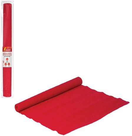 Бумага гофрированная/креповая, 110 г/м2, 50х250 см, красная, ОСТРОВ СОКРОВИЩ, 129148