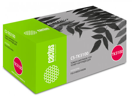 Тонер-картридж CACTUS (CS-TK3100) для KYOCERA FS-2100D/DN/M3040DN/M3540DN, ресурс 12500 стр.