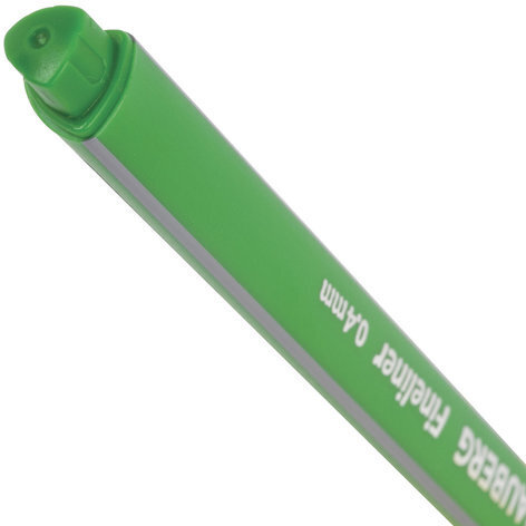 Ручка капиллярная (линер) BRAUBERG "Aero", СВЕТЛО-ЗЕЛЕНАЯ, трехгранная, металлический наконечник, линия письма 0,4 мм, 142250