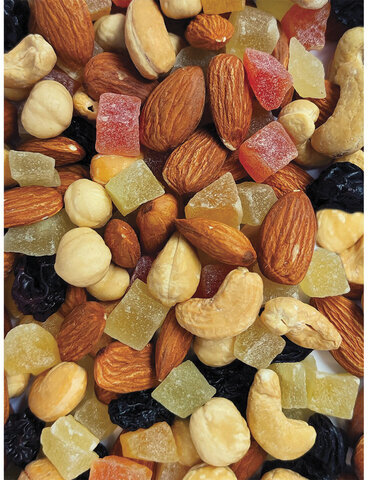 Орехи и сухофрукты ДЖАЗ "Коктейль", фундук, кешью, миндаль, папайя, ананас, изюм, 777 г, 1319