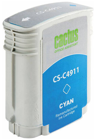 Картридж струйный CACTUS (CS-C4911) для плоттеров HP DesignJet 500/510/800, голубой