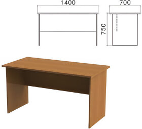 Стол письменный "Монолит", 1400х700х750 мм, цвет орех гварнери, СМ2.3
