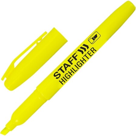 Текстовыделитель STAFF "Manager" HL-238, ЖЕЛТЫЙ, линия 1-3 мм, 151238