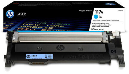 Картридж лазерный HP (W2071A) для HP Color Laser 150a/nw/178nw/fnw, №117A, голубой, оригинальный, ресурс 700 страниц