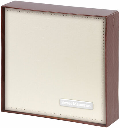 Фотоальбом BRAUBERG на 200 фото 10х15 см, под гладкую кожу, индивидуальный бокс, белый, 391115