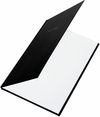 Блокнот БОЛЬШОЙ ФОРМАТ 200х290 мм, А4, 80 л., твердый, клетка, BRAUBERG "Minimal", черный, 116432