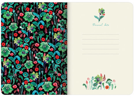 Тетрадь-скетчбук 60 л. обложка SoftTouch, бежевая бумага 70 г/м2, сшивка, В5 (179х250 мм), ЯГОДЫ, BRAUBERG, 403831