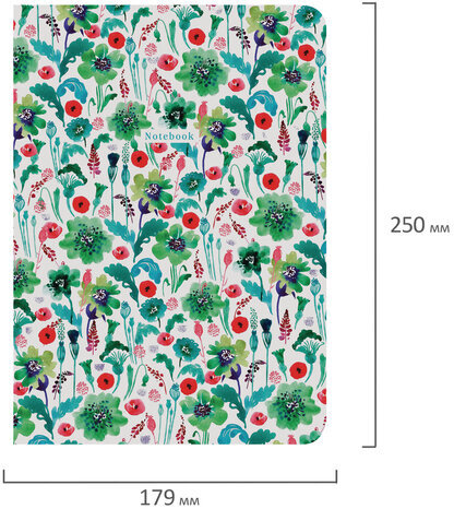 Тетрадь-скетчбук 60 л. обложка SoftTouch, бежевая бумага 70 г/м2, сшивка, В5 (179х250 мм), ЯГОДЫ, BRAUBERG, 403831