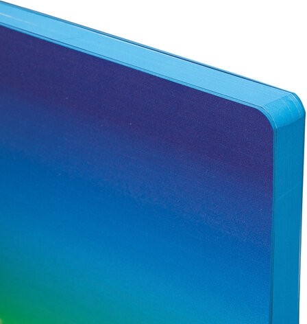 Ежедневник недатированный А5 138х213 мм, BRAUBERG GRADE, под кожу, 136 л., синий-зелёный, 114460