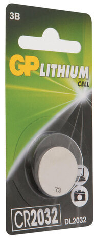 Батарейка GP Lithium, CR2032, литиевая, 1 шт., в блистере, CR2032-C1