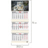 Календарь квартальный на 2024г, 3 блока 3 гребня с бегунком, мел.бум, Ирбис, BRAUBERG, 115293