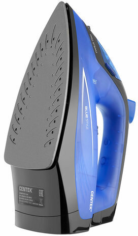 Утюг CENTEK CT-2360, 1600 Вт, антипригарное покрытие, антикапля, антинакипь, синий, CT-2360 BLUE