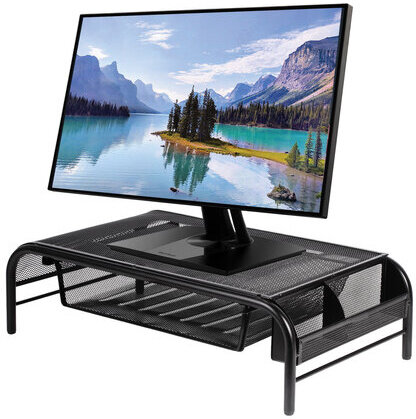 Подставка для ноутбука, монитора, принтера BRAUBERG "Germanium" металлическая, 50х30х14, 512611