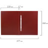 Папка с пластиковым скоросшивателем BRAUBERG "Office", красная, до 100 листов, 0,5 мм, 222643