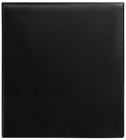 Папка на 4 кольцах с передним прозрачным карманом BRAUBERG, картон/ПВХ, 65 мм, черная, до 400 листов, 223534