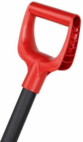 Лопата снеговая 38х36см "СНЕЖОК" алюминиевая планка СУПЕРПРОЧНАЯ, первичное сырье, черенок с V-образной ручкой, КРАСНАЯ, ГРАНДМАСТЕР, 700332