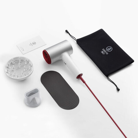 Фен SOOCAS H5, мощность 1800 Вт, 2 скорости, 4 температурных режима, ионизация, холодный воздух, серебристый