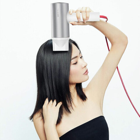 Фен SOOCAS H5, мощность 1800 Вт, 2 скорости, 4 температурных режима, ионизация, холодный воздух, серебристый