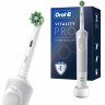 Зубная щетка электрическая ORAL-B (Орал-би) Vitality Pro, БЕЛАЯ, 1 насадка, 80367659