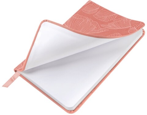 Еженедельник датированный 2026 МАЛЫЙ ФОРМАТ 95х155 мм, А6, BRAUBERG "Foliage", под кожу, розовый, 117199