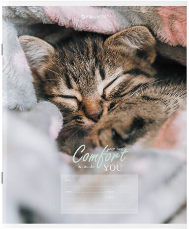 Тетрадь 24 л. BRAUBERG клетка, обложка картон, "ПИТОМЦЫ", 106485