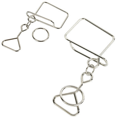 Головоломки металлические большие ЗОЛОТАЯ СКАЗКА, набор 6 штук, MEDIUM level, 664926