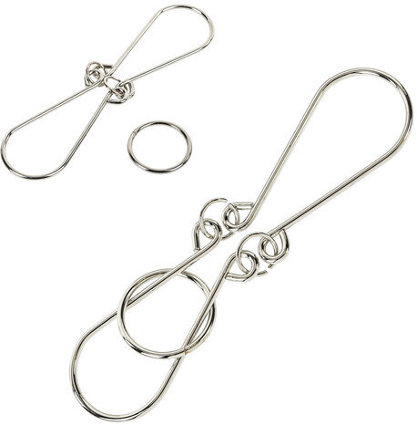 Головоломки металлические большие ЗОЛОТАЯ СКАЗКА, набор 6 штук, MEDIUM level, 664926