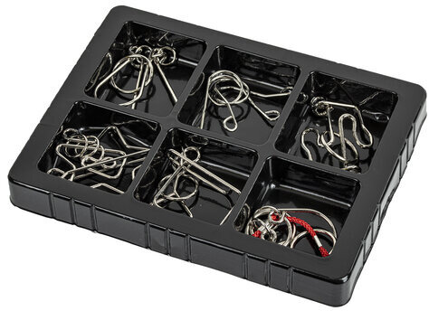 Головоломки металлические большие ЗОЛОТАЯ СКАЗКА, набор 6 штук, MEDIUM level, 664926