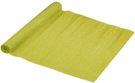 Бумага гофрированная/креповая, 110 г/м2, 50х250 см, желто-зеленая, в рулоне, ОСТРОВ СОКРОВИЩ, 112538