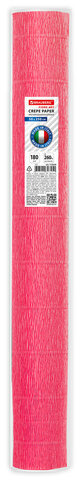 Бумага гофрированная/креповая (ИТАЛИЯ) 180 г/м2, 50х250 см, ярко-розовая (551), BRAUBERG FIORE, 112639