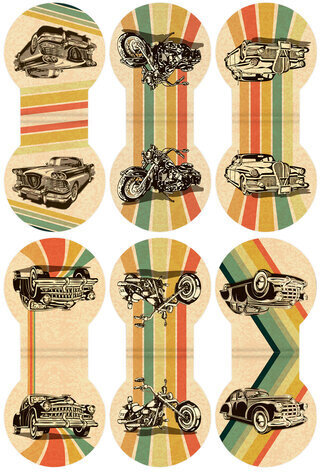 Закладки для книг МАГНИТНЫЕ, "AUTO", набор 6 шт., 32х28 мм, BRAUBERG, 113167