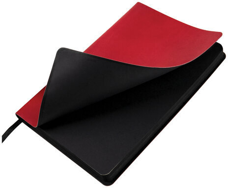 Ежедневник недатированный А5 138х213 мм BRAUBERG "Metropolis Mix", под кожу, 136 л, красный, 113293