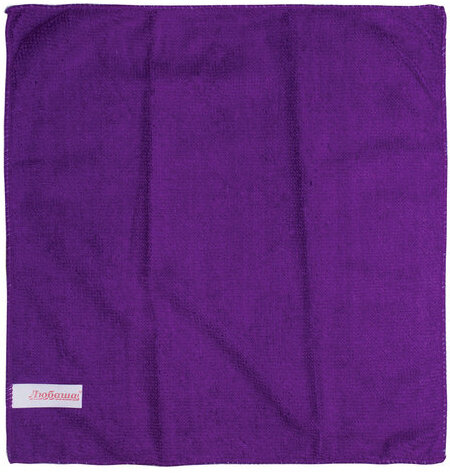 Салфетки универсальные, КОМПЛЕКТ 5 шт., микрофибра, 30х30 см (фиолетовая, синяя, желтая, зеленая, оранжевая), ЛЮБАША, 603942