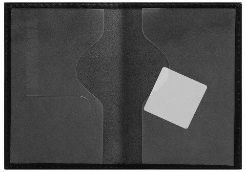 Обложка для паспорта натуральная кожа галант, "PASSPORT", черная, BRAUBERG, 237179