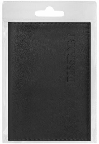 Обложка для паспорта натуральная кожа галант, "PASSPORT", черная, BRAUBERG, 237179