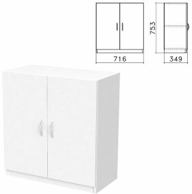 Шкаф закрытый &quot;Бюджет&quot;, 716х349х753 мм, белый (КОМПЛЕКТ)