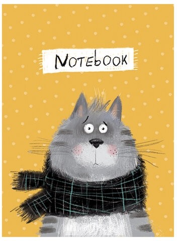 Блокнот МАЛЫЙ ФОРМАТ (75x105 мм), А7, 40 л., гребень, фольга, TWIN лак, клетка, "МИКС 5" (6 видов), 099104