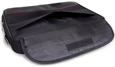 Сумка-портфель BRAUBERG с отделением для ноутбука 15,6", "Profi", откидная крышка, черная, 40х30х7 см, 240441