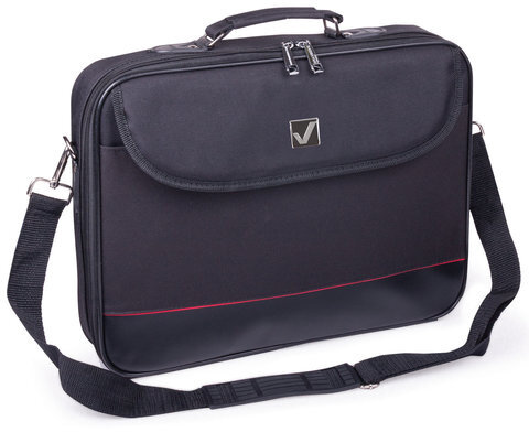 Сумка-портфель BRAUBERG с отделением для ноутбука 15,6", "Profi", откидная крышка, черная, 40х30х7 см, 240441