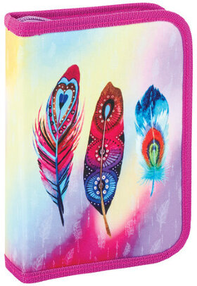 Пенал BRAUBERG, 1 отделение, полиэстер, 21х14 см, &quot;Plumage&quot;, 270304