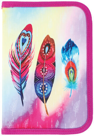 Пенал BRAUBERG, 1 отделение, полиэстер, 21х14 см, "Plumage", 270304
