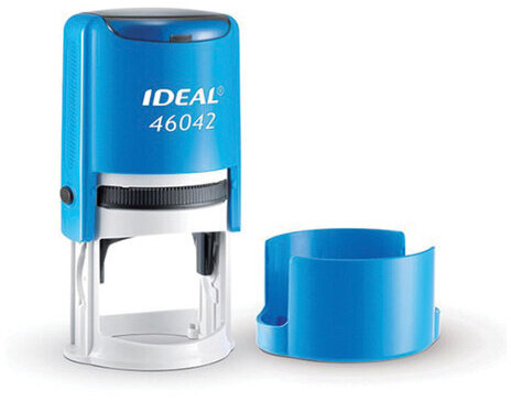 Оснастка для печатей, оттиск D=42 мм, синий, TRODAT IDEAL 46042, корпус синий, крышка, подушка, 125310