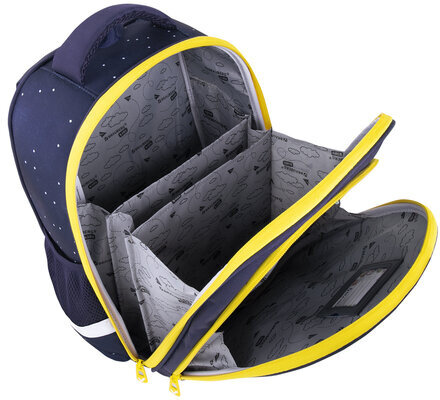 Ранец BRAUBERG KIDS STANDARD, 2 отделения, "Spaceman", СВЕТЯЩИЙСЯ, 36х28х14 см, 271384