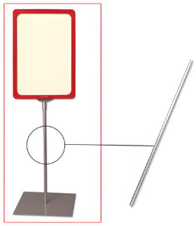 Трубка для сборки напольной стойки под рамку POS, высота 800 мм, диаметр 9 мм, 290267